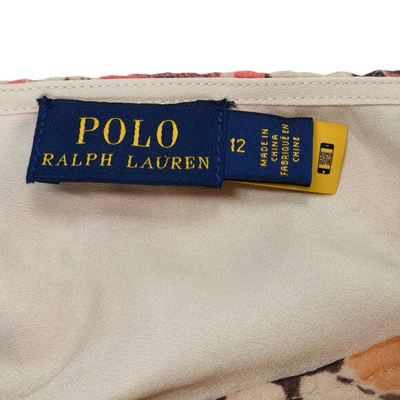 Polo Ralph Lauren One Shoulder Floral Maxi Dress Asymmetric Sleeve Viscose 12 - Picture 7 of 11